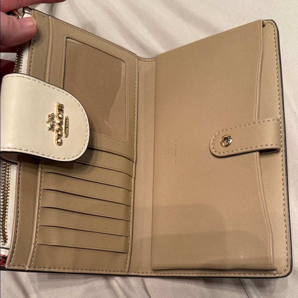 Coach Cream Clutch with Butterfly and Insect Print - Picture 3 of 3